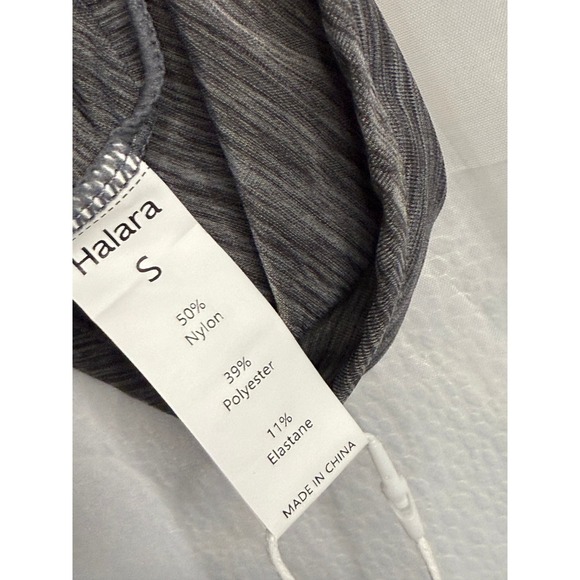 Halara‎ Back Curved Hem Sleeveless Yoga Tank Top in Deep Gray Texture Small NWT - Picture 7 of 8